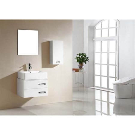 DAWN KITCHEN Mdf In Glossy White Finish Cabinet And Two Drawers REC23181501